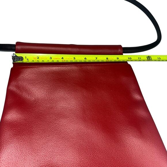 BOCCI + BII Red Leather Minimalist Crossbody Bag Slim Modern Pouch
Chic, Boho - Picture 7 of 10